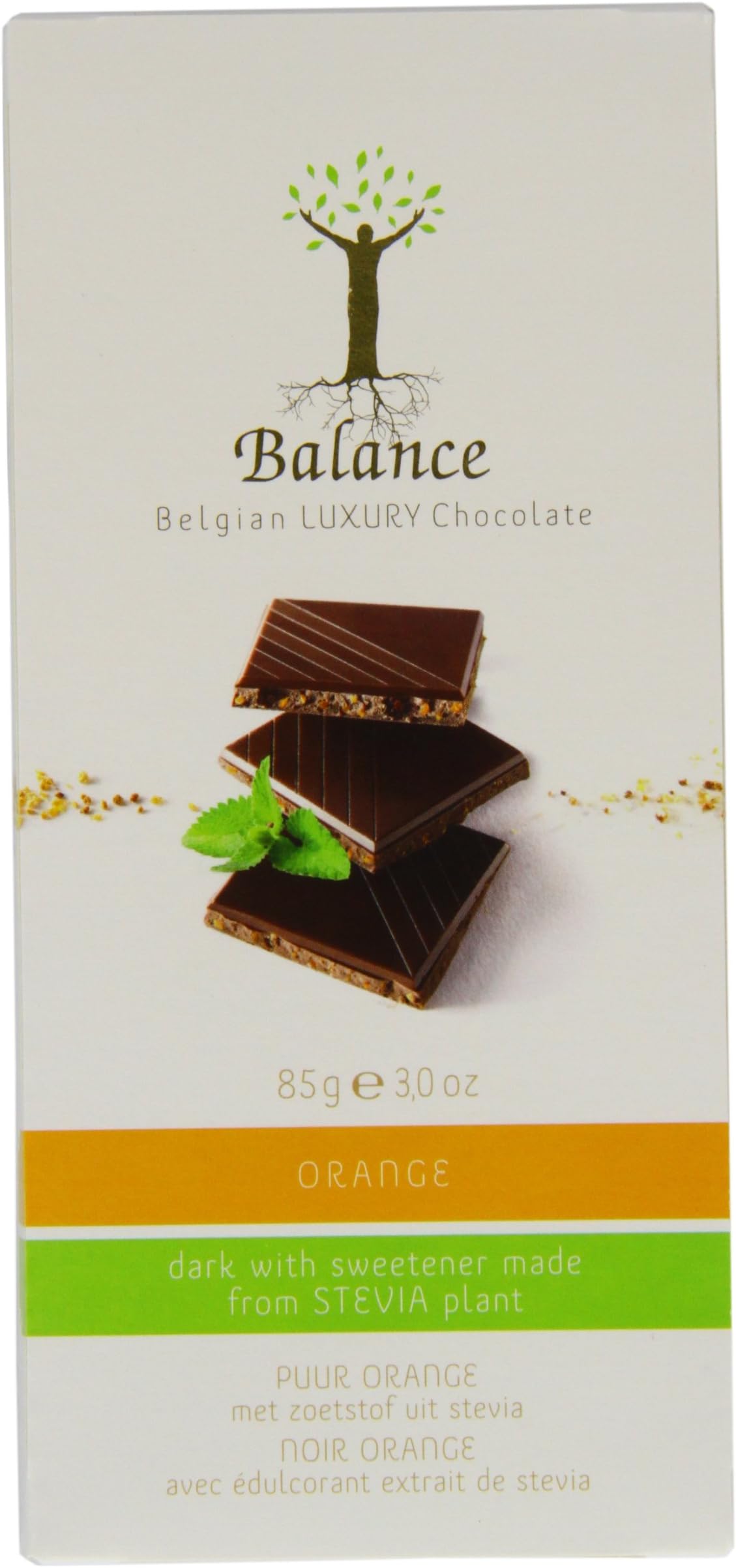 Balance Stevia Dark Chocolate Orange Bar 85 g