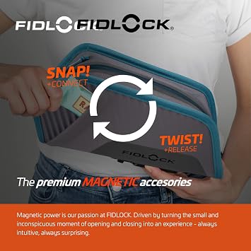 FIDLOCK Twist Essential Bag with Bike Base | Optimized for Bikes Frame Triangle | Splash-Proof Material Closure | Additional Compartments Inside and Outside | Blue | Large