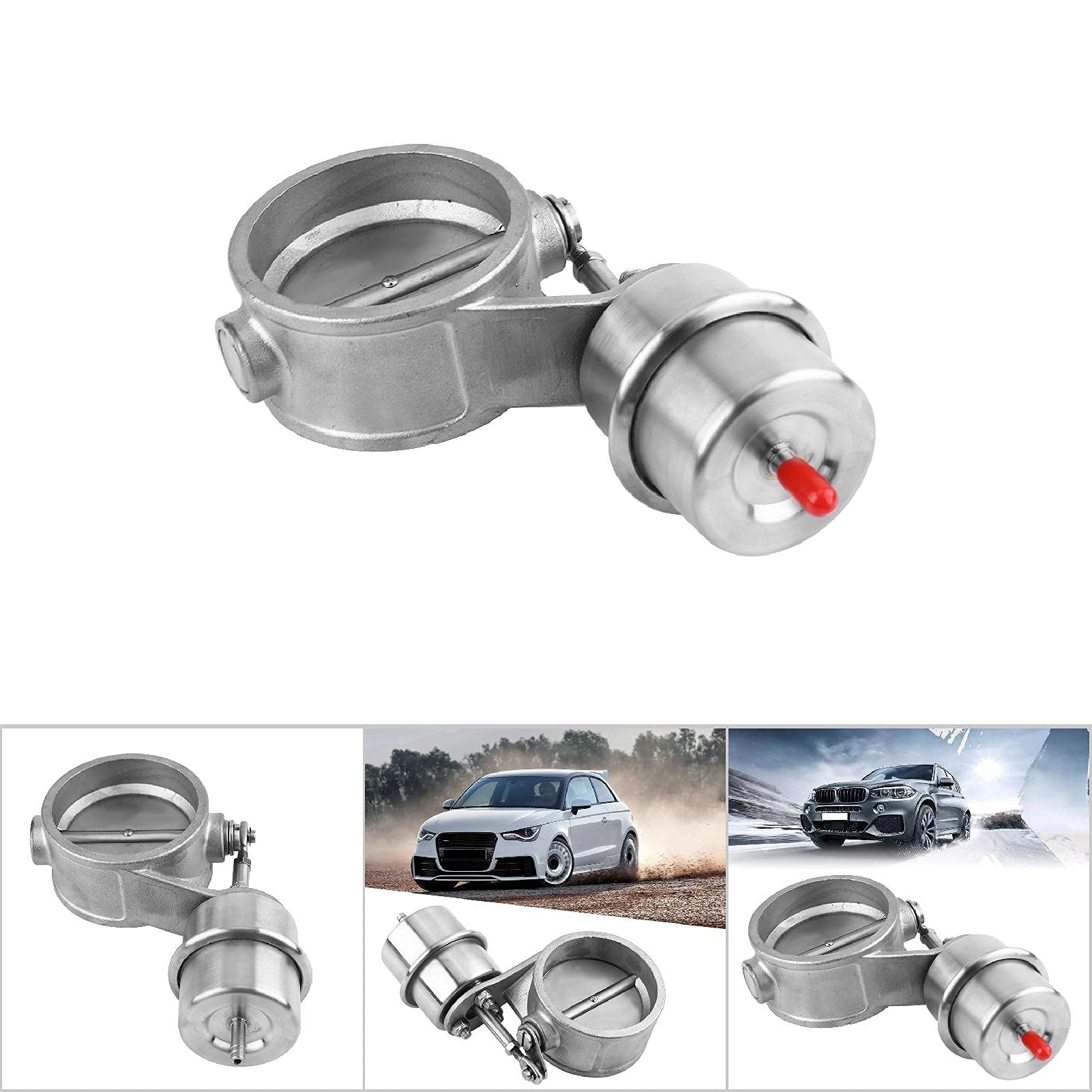 Zawór Sterujący Układu Wydechowego, Uniwersalny Zawór Sterujący Układu Wydechowego Samochodu 2.5 "pasuje do Akcesoriów Samochodowych o średnicy 63 Mm D Pipe(Zwykle zamknięte)