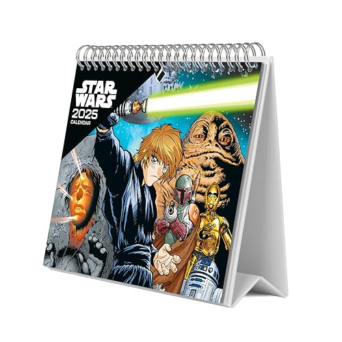 Grupo Erik Star Wars Desk Calendar 2025 | 8 x 7 inches - 20 x 17 cm | 12 Month Desk Planner, Desktop Calendar 2025 | Star Wars Calendar 2025, Star Wars Gifts, Star Wars Merchandise