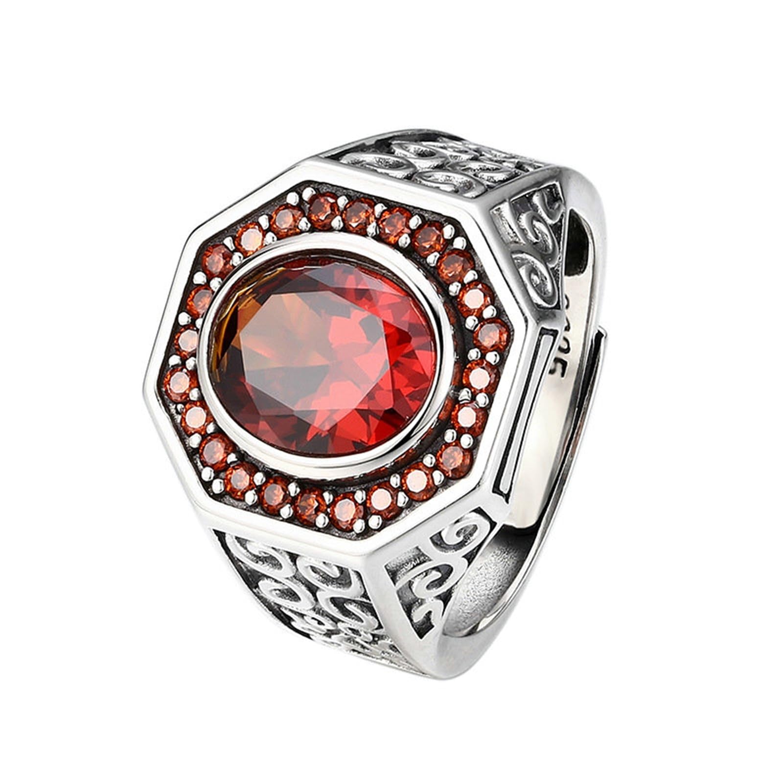 Anello Uomo Argento 925 Vero Anelli Regolabili Argento Uomo