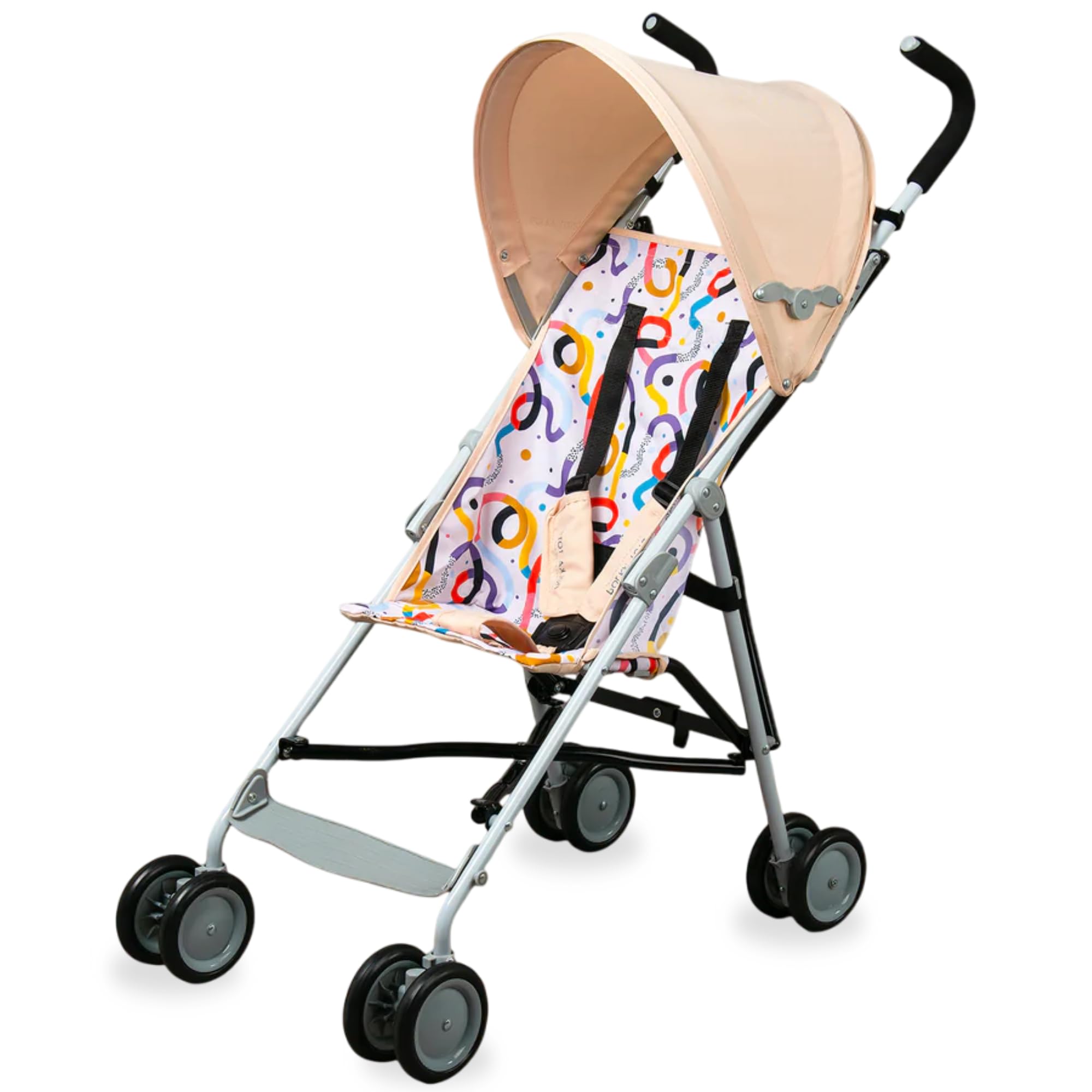 POLKA TOTS Baby Strollers For 0 - 3 Years ((Easy Drift Buggy - Wave Rider Design ) Foldable & Travel Friendly Strollers For Newborn, Toddlers & Kids With 5 Point Safety Harness, Lightweight Pram With 360 Swivel Wheels-image-37