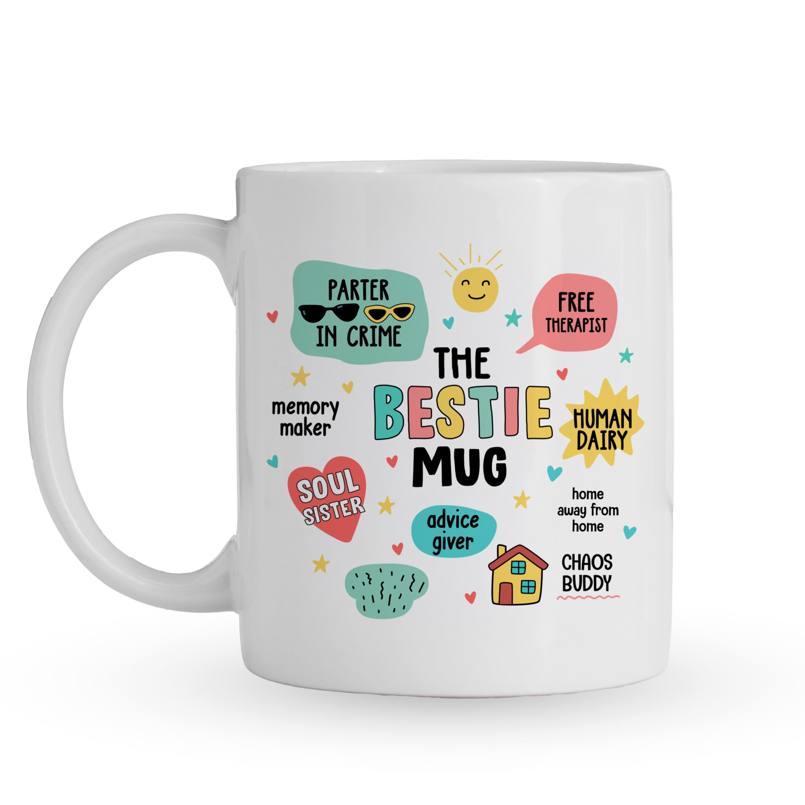 Oye Happy - The Bestie Mug | Cute Friendship Day Ceramic Coffee Mug | Funny Gift for Best Friend | 330 ml-image-28