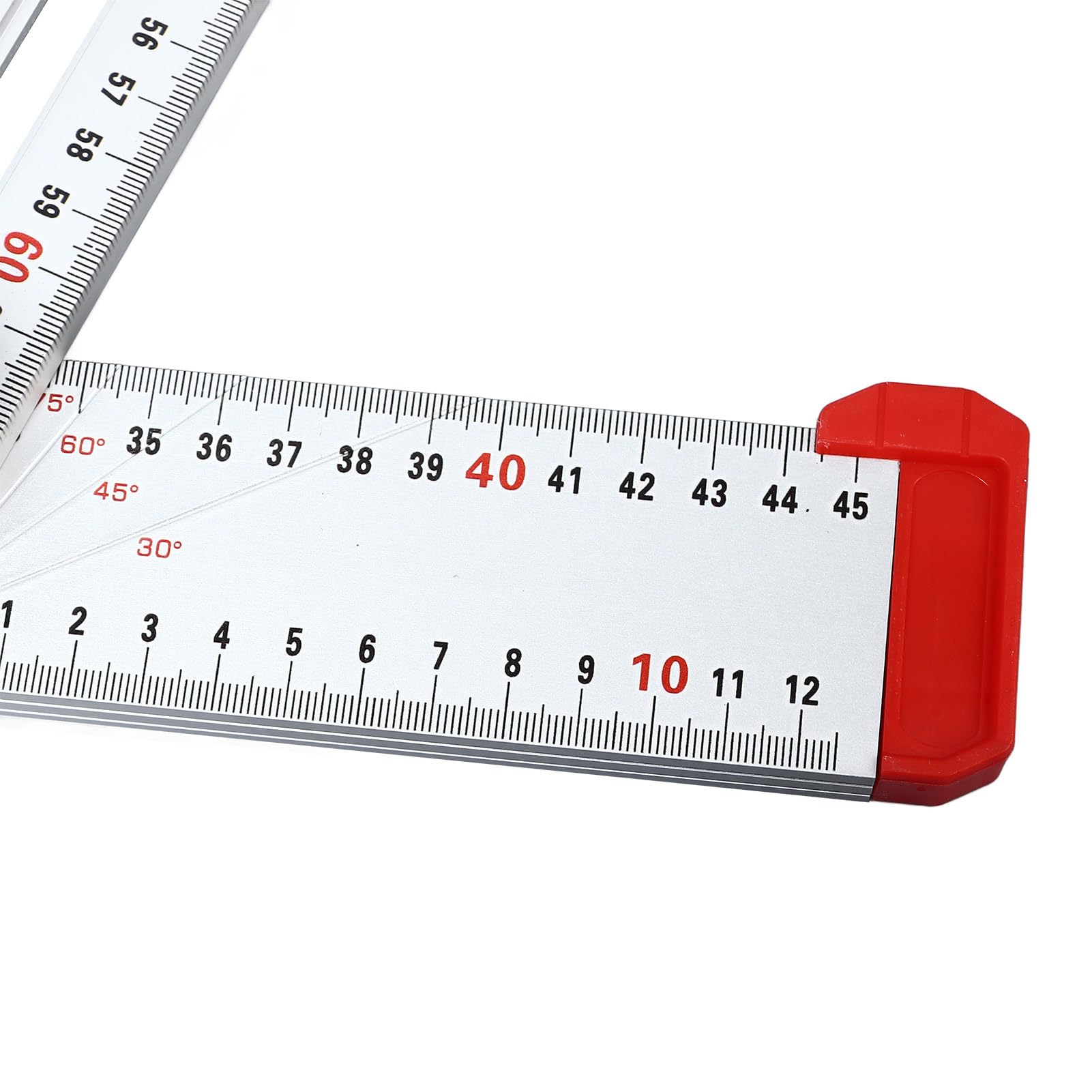 WALFRONT Regla de ángulo para Carpintería, Cuadrado Combinado en Forma de T de Aleación de Aluminio Ajustable de 120 Cm para una Medición Precisa y un Trabajo Eficiente para Carpinteros