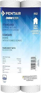 CFS COMPLETE FILTRATION SERVICES EST.2006 Compatible for OmniFilter Model RS2-DS 2 Pack String Wound Filters Whole House Water Filter Cartridges