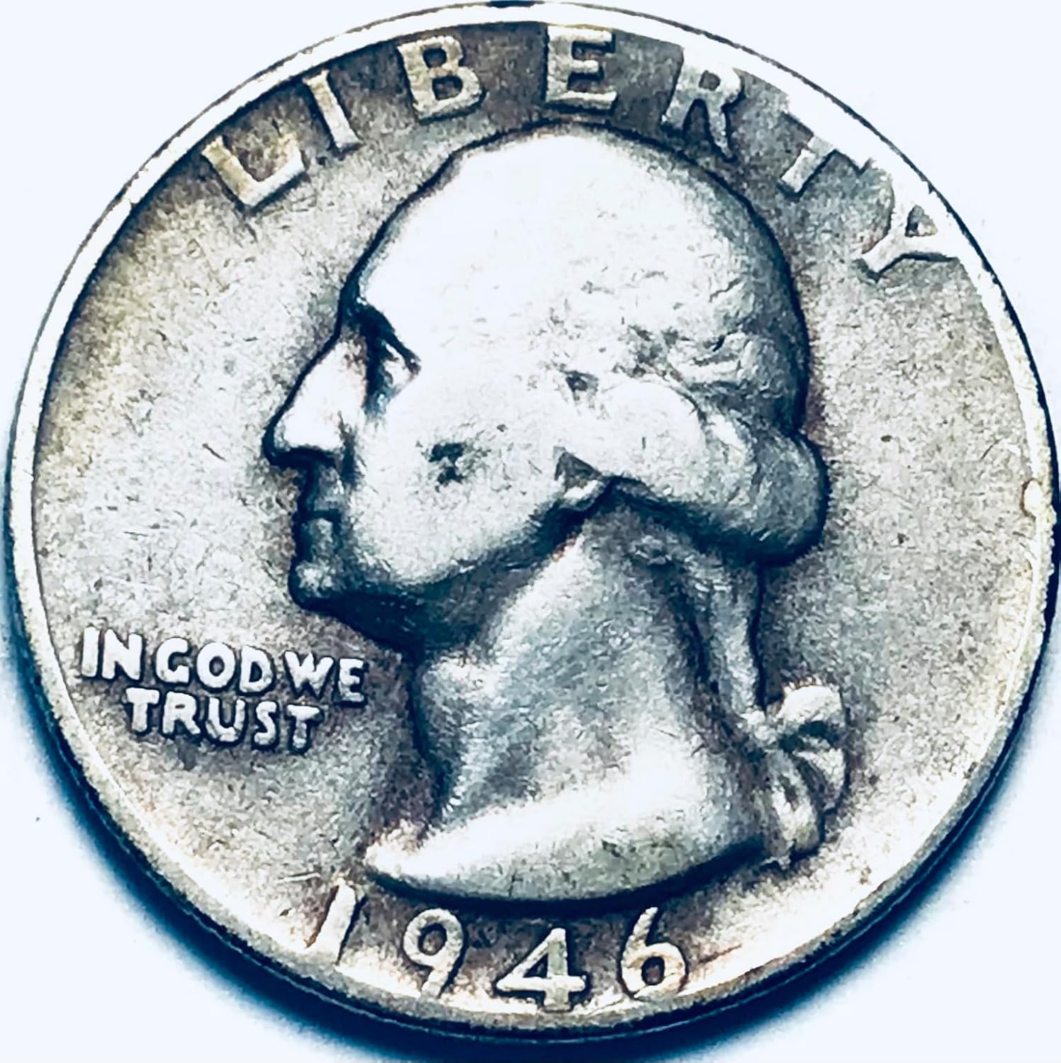 1946 D Washington Silver Quarter Seller Fine