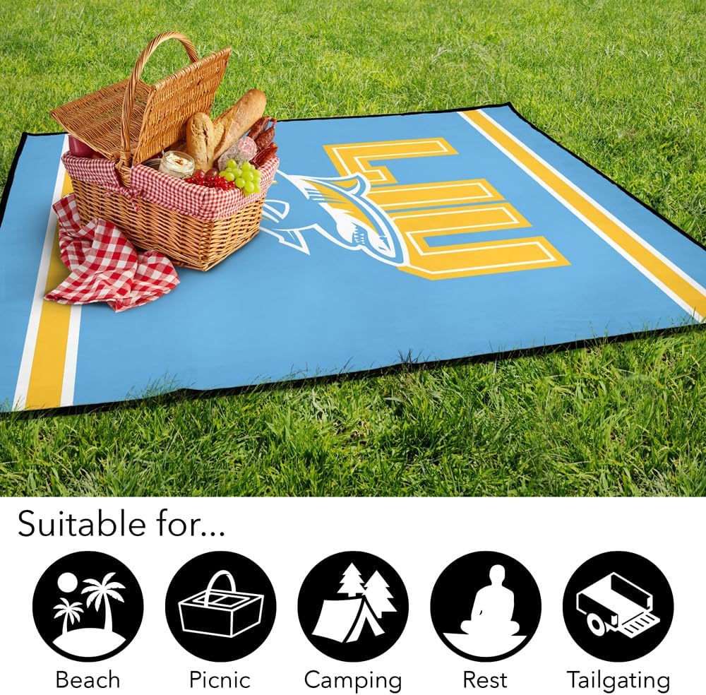 LOGOVISION Long Island University Picnic Outdoor Blanket, 50"x60" Primary Logo, Foldable Blanket for Picnic, Beach, Camping, Park, Tailgate