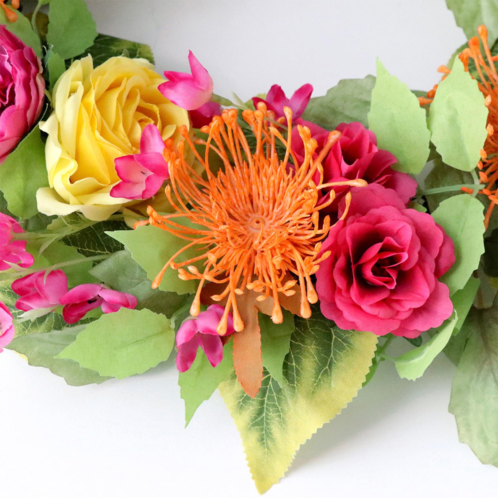 Ghirlanda di fiori artificiali, corona di primavera, per porta di casa, fattorie, giardino, decorazioni per matrimoni