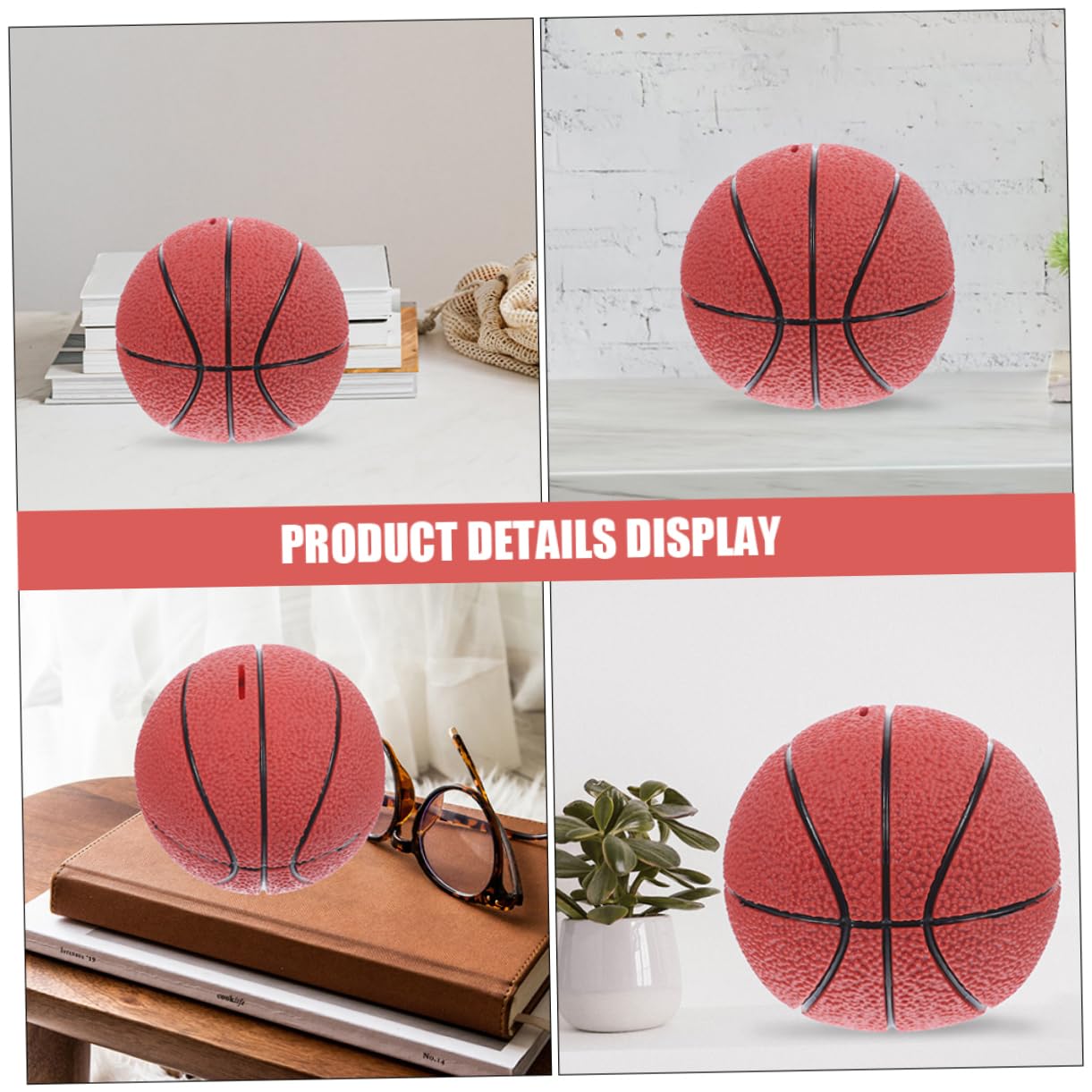 2pezzi Salvadanai Forma Di Palla Da Basket Contenitore Per Monete Per Decorazione Per Stanza Risparmio Facile e Divertente