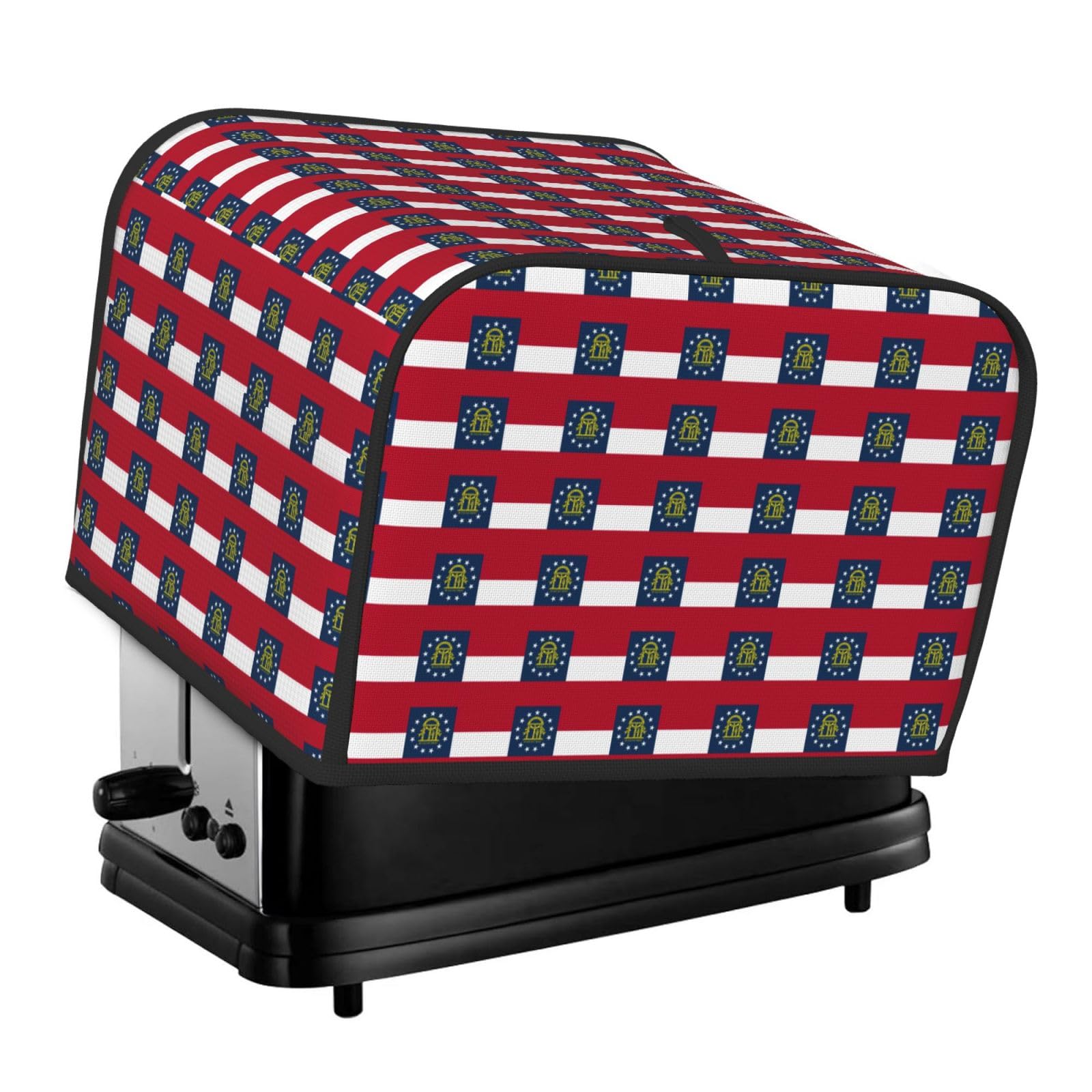 Georgia Flag Print 4-Slice Toaster Cover Dustproof Waterproof Kitchen Appliance Protector For Bread