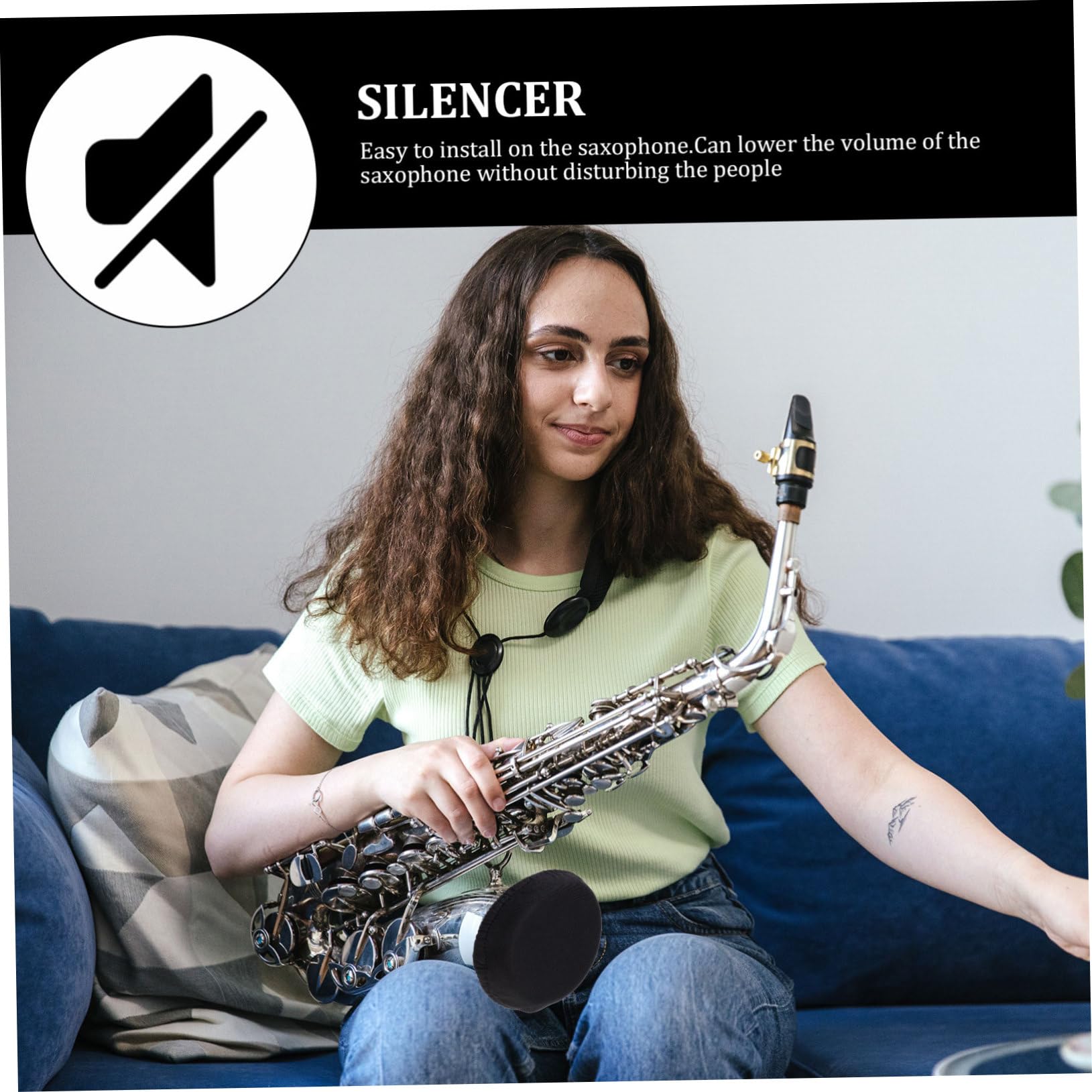 Yardwe Saxophone Protective Bell Cover Washable Reusable Durable Horn Cover for Alto Saxophone Easy to Install Comfortable Breathable Music Instrument Supply