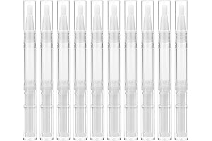 3ml Twist Empty Cuticle Nail Oil Pen, Applicators 10 Pieces