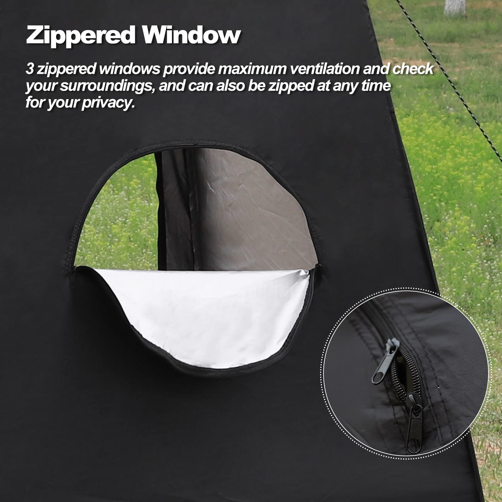 CLIPOP Tienda de campaña de inodoro portátil para ducha, impermeable, anti-UV, cambiante, para playa, pesca, senderismo, baño, al aire libre, con una bolsa de transporte