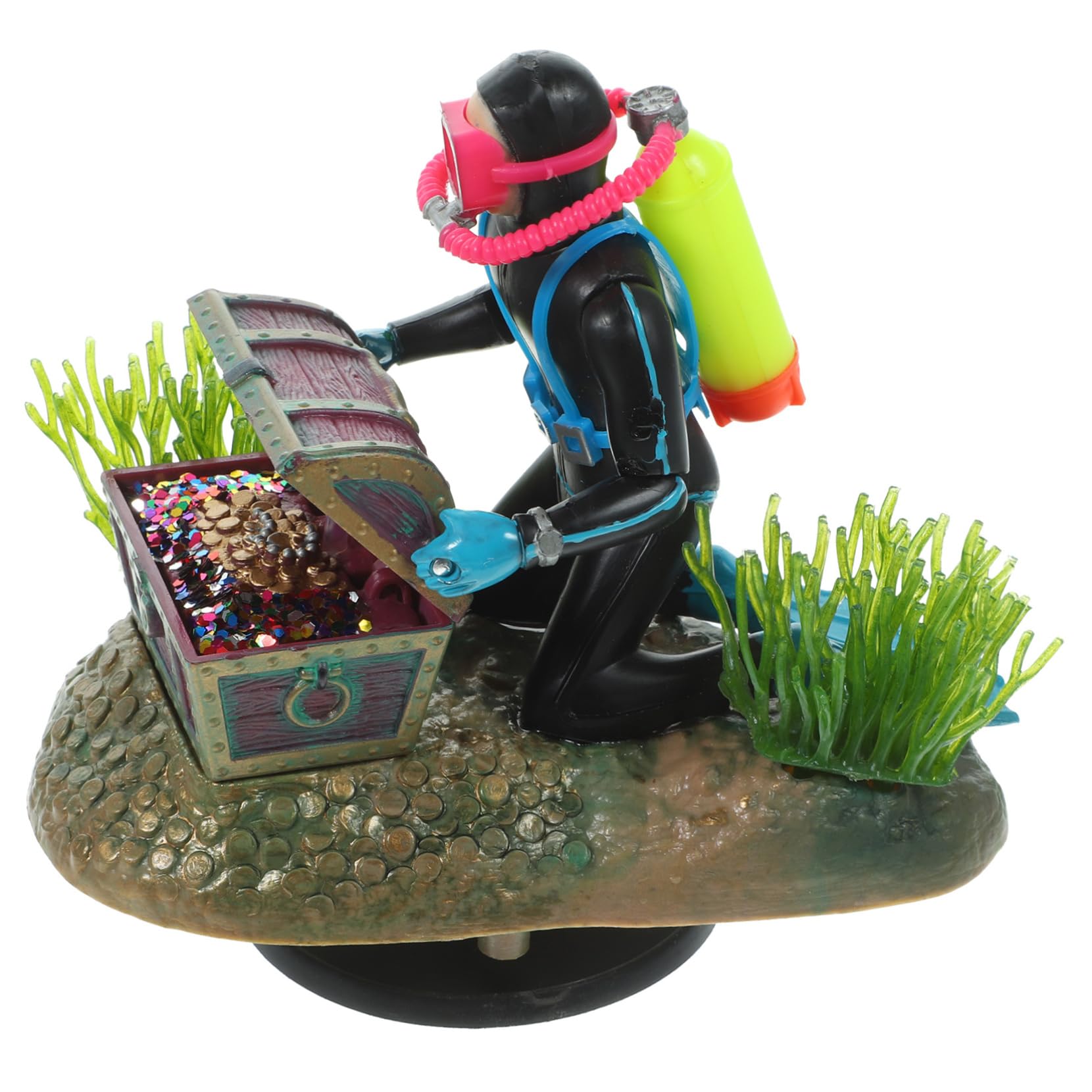 OUNONA Lot De 2 Mini-Plongeurs Décoratifs Flottants pour Aquarium Figurines De Collection en Plastique