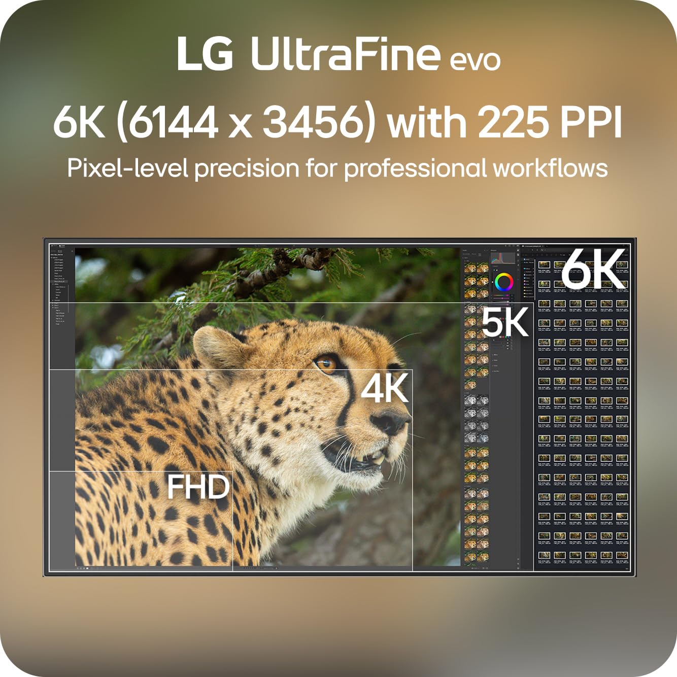 LG Ultrafine 32U990A EVO 32" 6K Nano IPS Negro | Thunderbolt 5, DisplayHDR 600, 2000:1 Contrast, 98% DCI-P3, 99.5% Adobe RGB | Pro Creator Display para Mac y PC