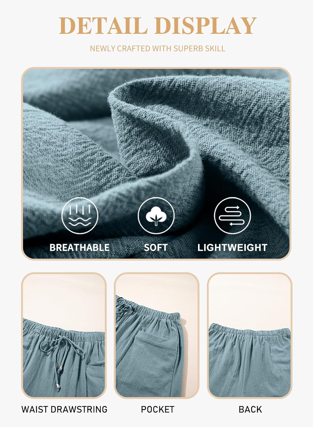 Eytino Womens Plus Size Shorts Casual Elastic Waist Drawstring Comfy Lightweight Summer Shorts with Pockets(1X-5X) - Image 6