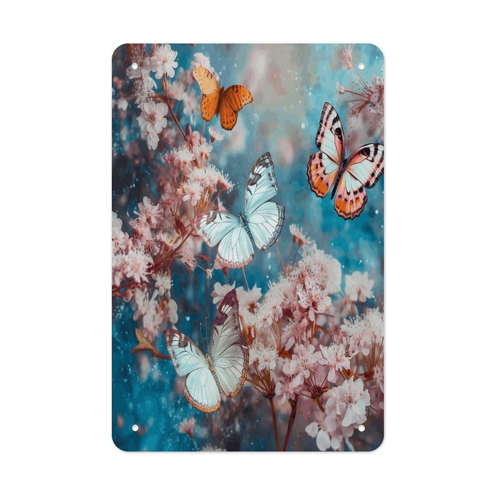 Btcowzrv Style A Group Of Butterflies Flying Metal Tin Sign Wall Decor Hanging Plaque