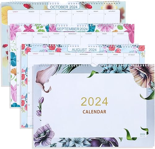 Miniatura 3 de Calendario de escritorio, calendario anual de pared, planificadores diarios, bloques a rayas, 17 x 12 pulgadas, bloc de notas de lista de tareas