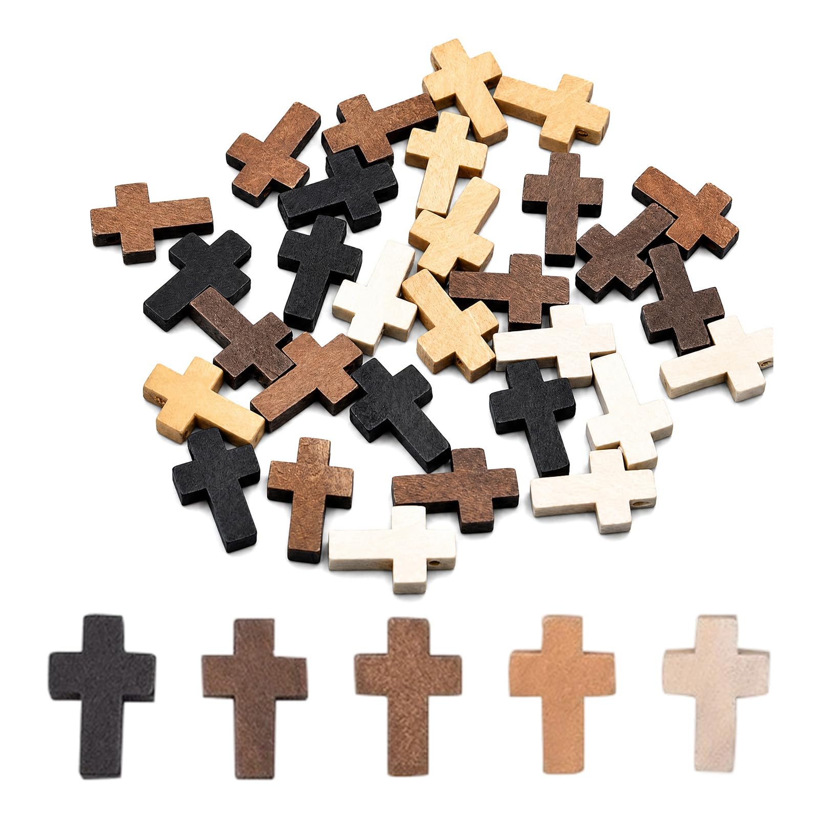 150Pcs Wooden Cross Small Mini Wood Crosses for Crafts