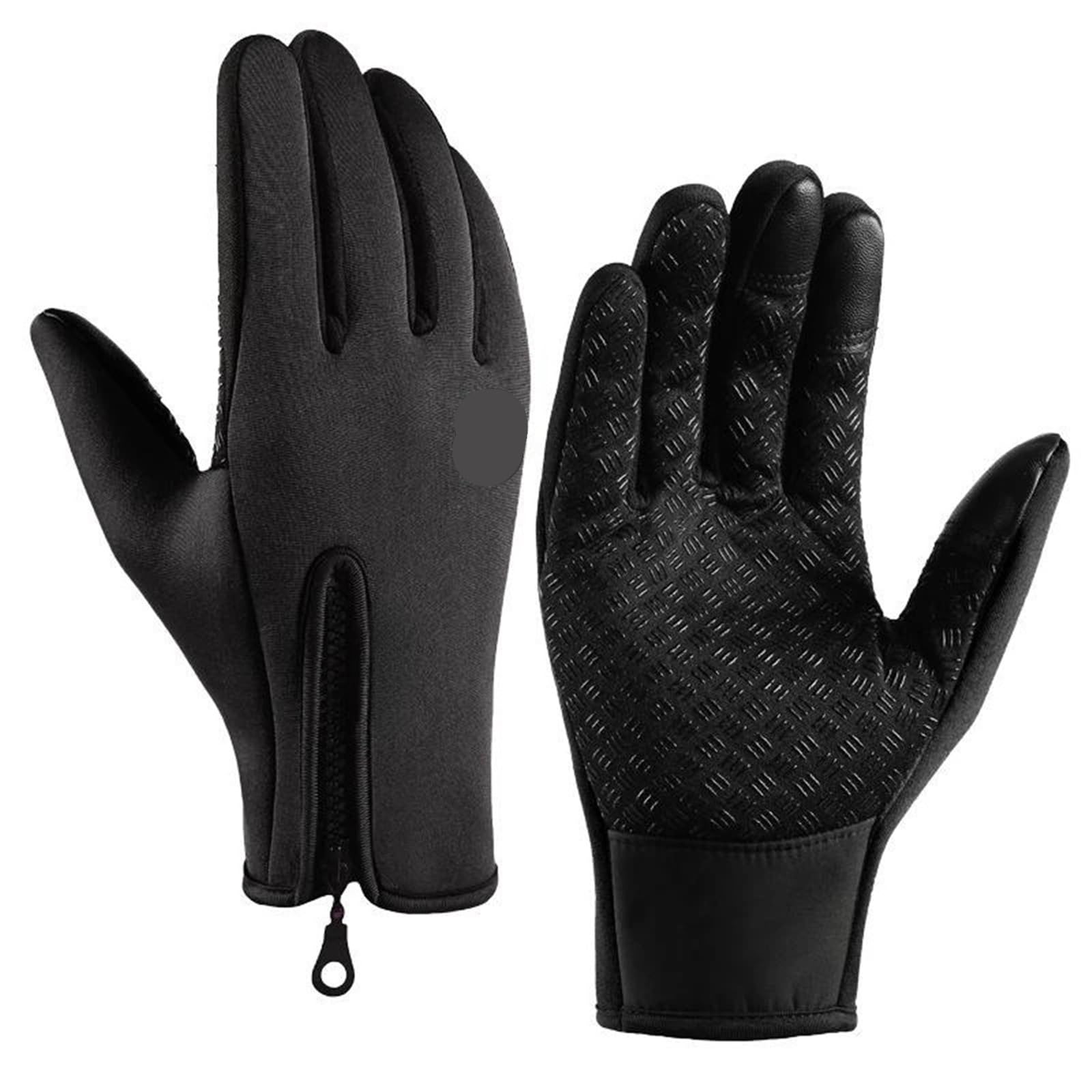 Kletterhandschuhe 1 Paar Winter Handschuhe for Männer Wasserdicht Winddicht Kalt Handschuhe Snowboard Motorrad Reiten Fahren Warm Zipper Handschuh(M)