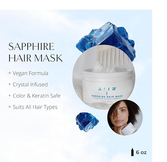AIIR Sapphire Mask - Deep Conditioning Hair Treatment for Dry Damage, 6 oz