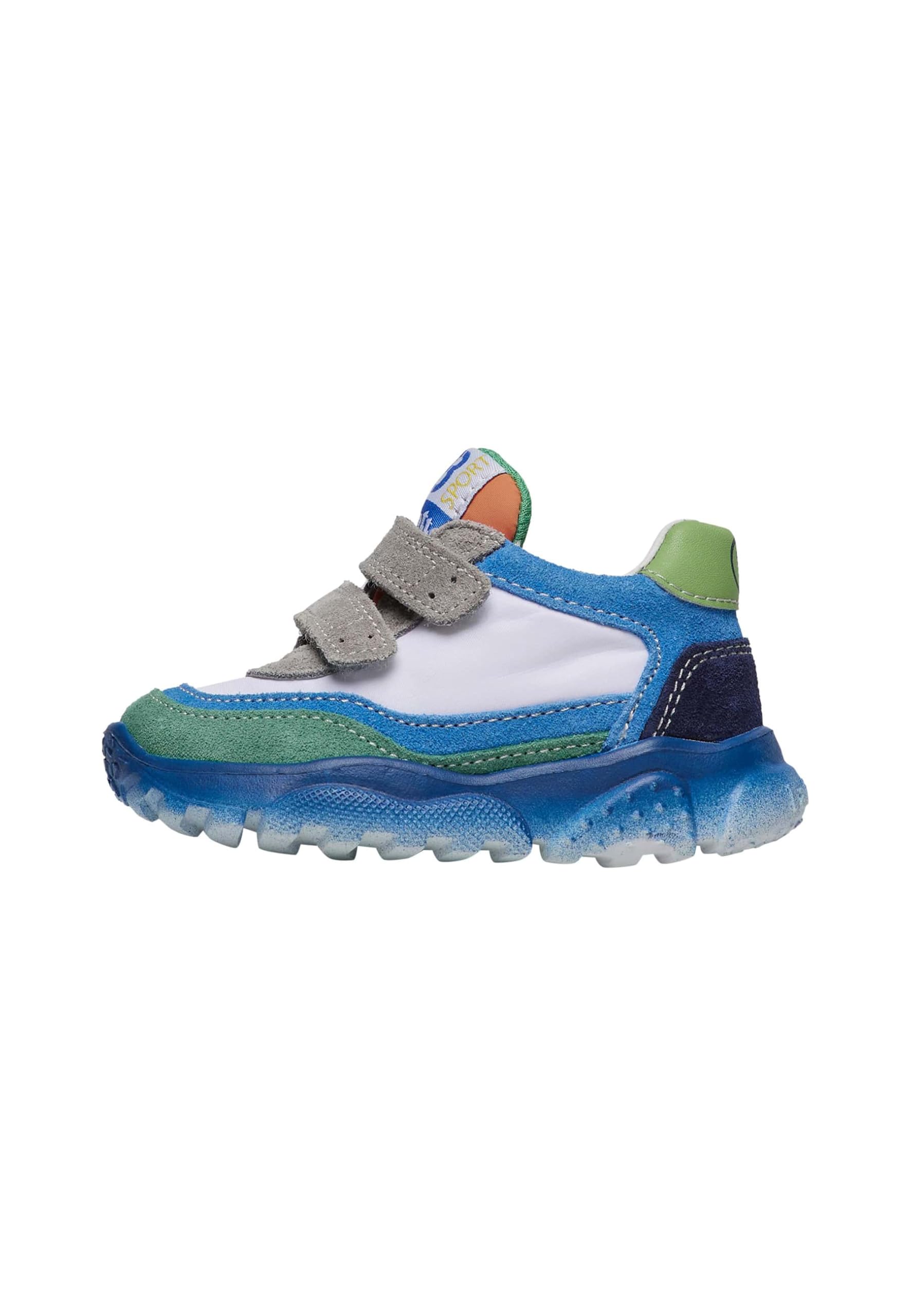 Falcotto Sneakers in Suede e Tessuto Tecnico, Azzurro-Verde 27