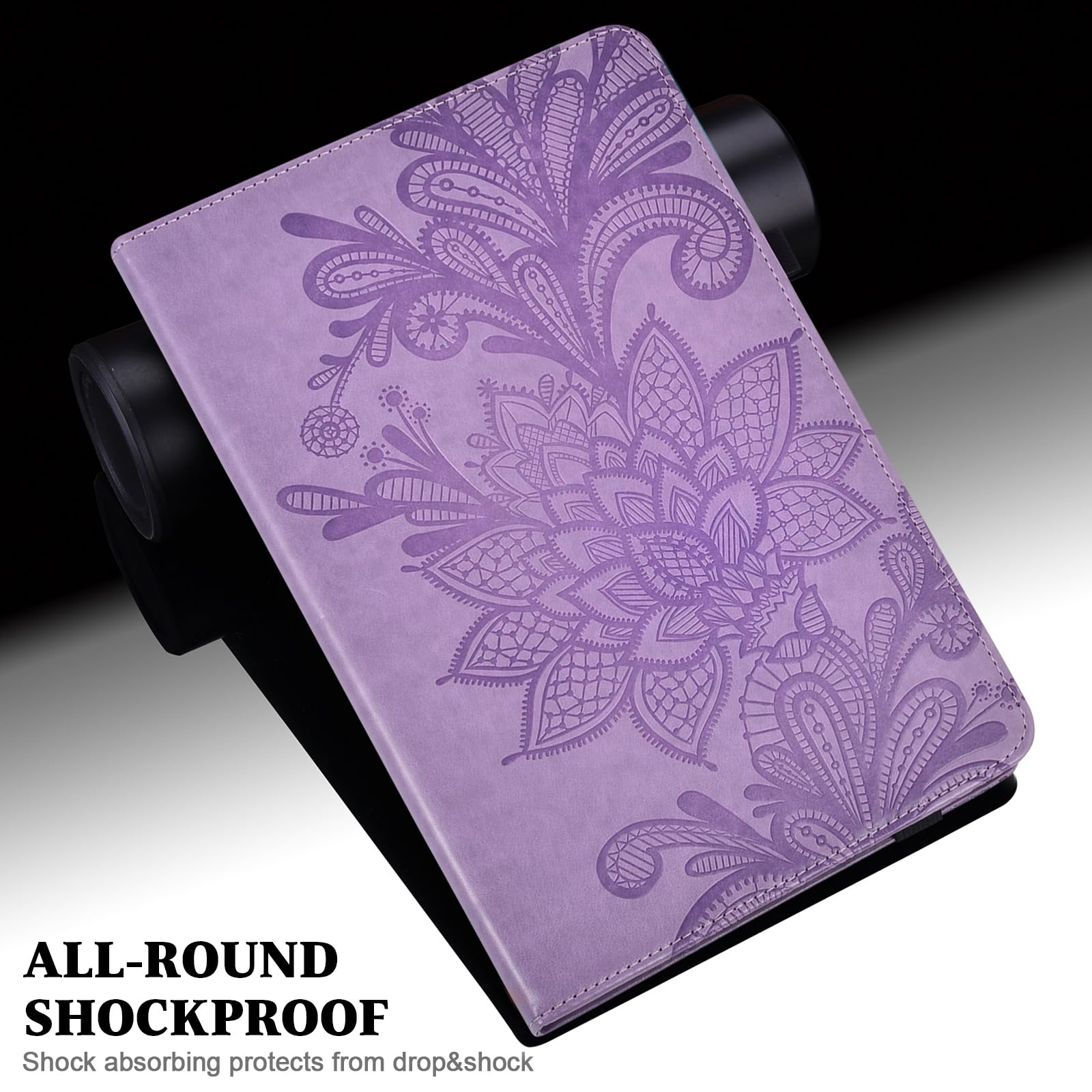 GLANDOTU Custodia per iPad Pro 10.5 / iPad 10.2 2019 / ipad air 3 Cover con Pellicola Protettiva e Pennino, (Auto Svegliati/Sonno) Ultra Sottile Flip PU leather Case iPad Pro 10.5 Custodia (Viola