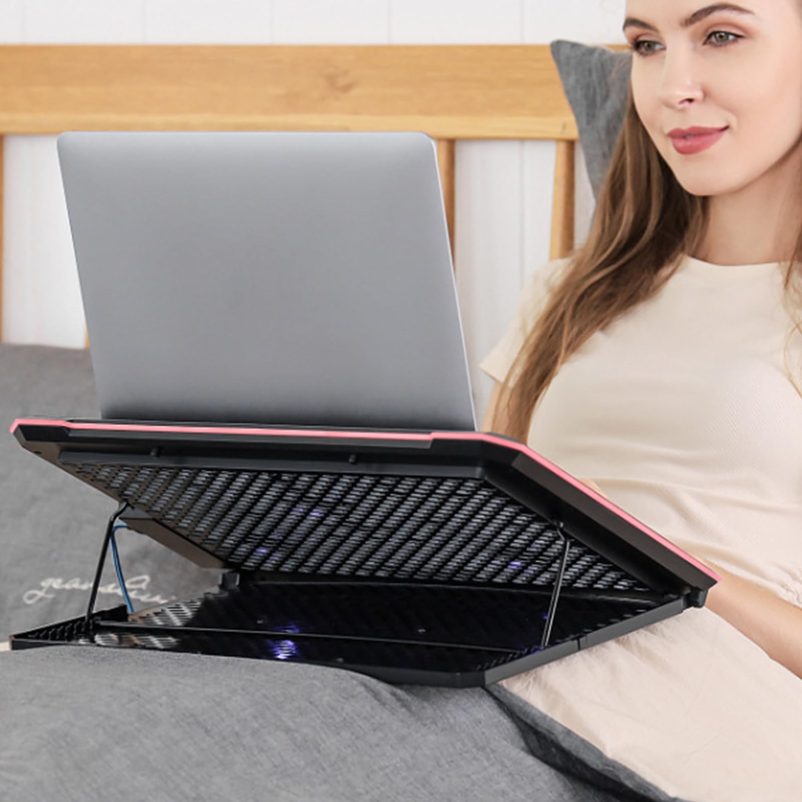 Base Raffreddamento per Notebook con 13 Ventole, Raffreddatori per Laptop Adatti per Laptop da 14-21 Pollici 8 Angoli, Raffreddatori per Laptop con Slot per Supporto per Telefono LED