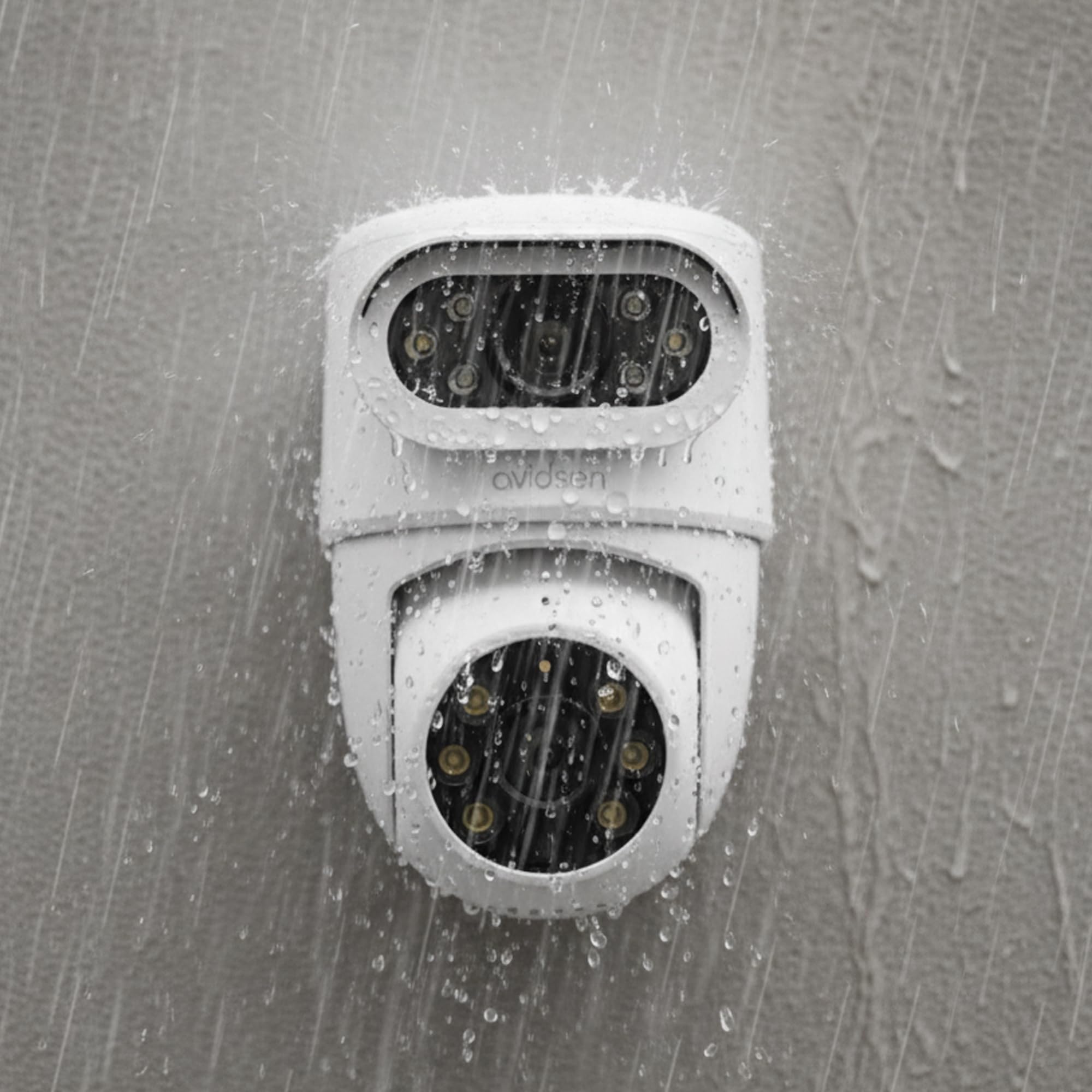 Avidsen HomeCam Dual 2K 3MP — Caméra de Surveillance Extérieure Filaire WiFi Double Objectif, PTZ 355°/90°, Suivi Automatique, Sirène 80dB, LED 150 Lumens, Vision Nocturne Couleur