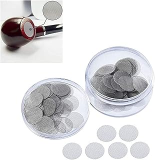 150Pcs Stainless Steel Smoking Screens Pipe Screen Filters 9.5/12.7/15/15.8/19/20mm with Storage Box (9.5mm)