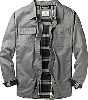 Legendary Whitetails Men's Journeyman Flannel Lined Waxed Cotton Shirt Jacket - Water & Wind Resistant