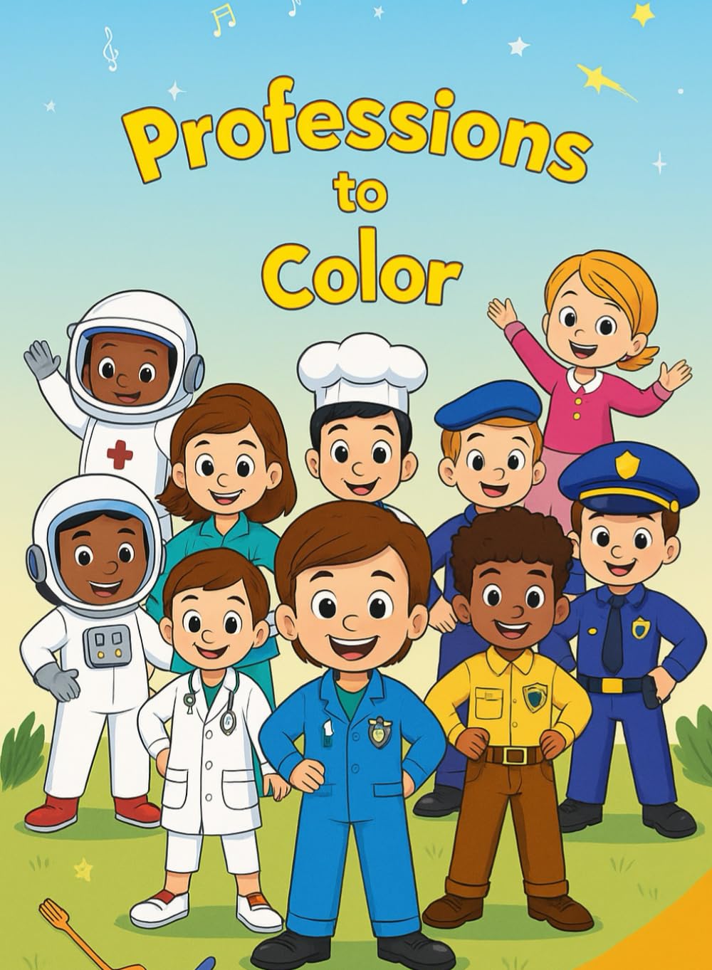 Professions to Color: Learn and Have Fun While Discovering the World of Professions!