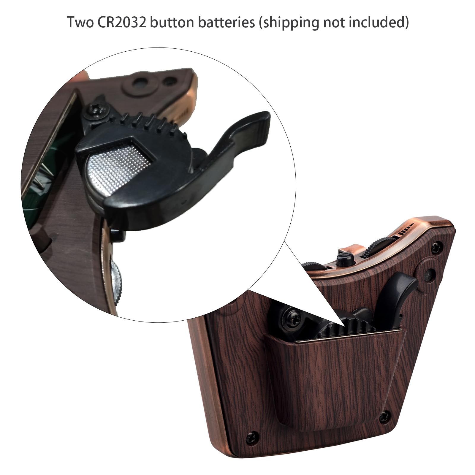 Micro de guitare acoustique - Double mode de micro piézo + micro - Prend en charge le volume et le réglage de la tonalité - Fonction de phase - Installation facile pour guitares folk classiques