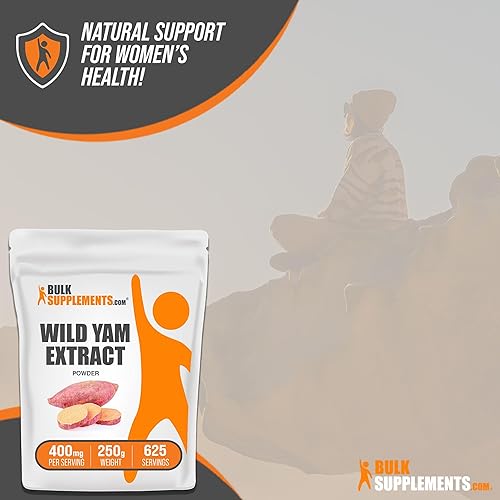 Miniatura 4 de BulkSupplements. com Polvo de extracto de ñame silvestre, suplemento de hierbas, suplemento de ñame silvestre - 400 mg de extracto de raíz de ñame