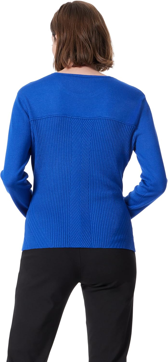 DEE OCLEPPO Womens Fiona Rib Stitch Long Sleeve Pullover Sweater Standard - Image 3