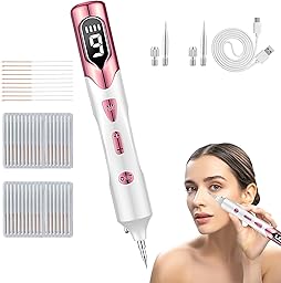 KSWEGKC Skin Tag Remover Device,Skin Tag Removal with Precision Spot Treatment,Portable Tool for Small Blemishes,Easy At-Home Skin Care Use - Pink