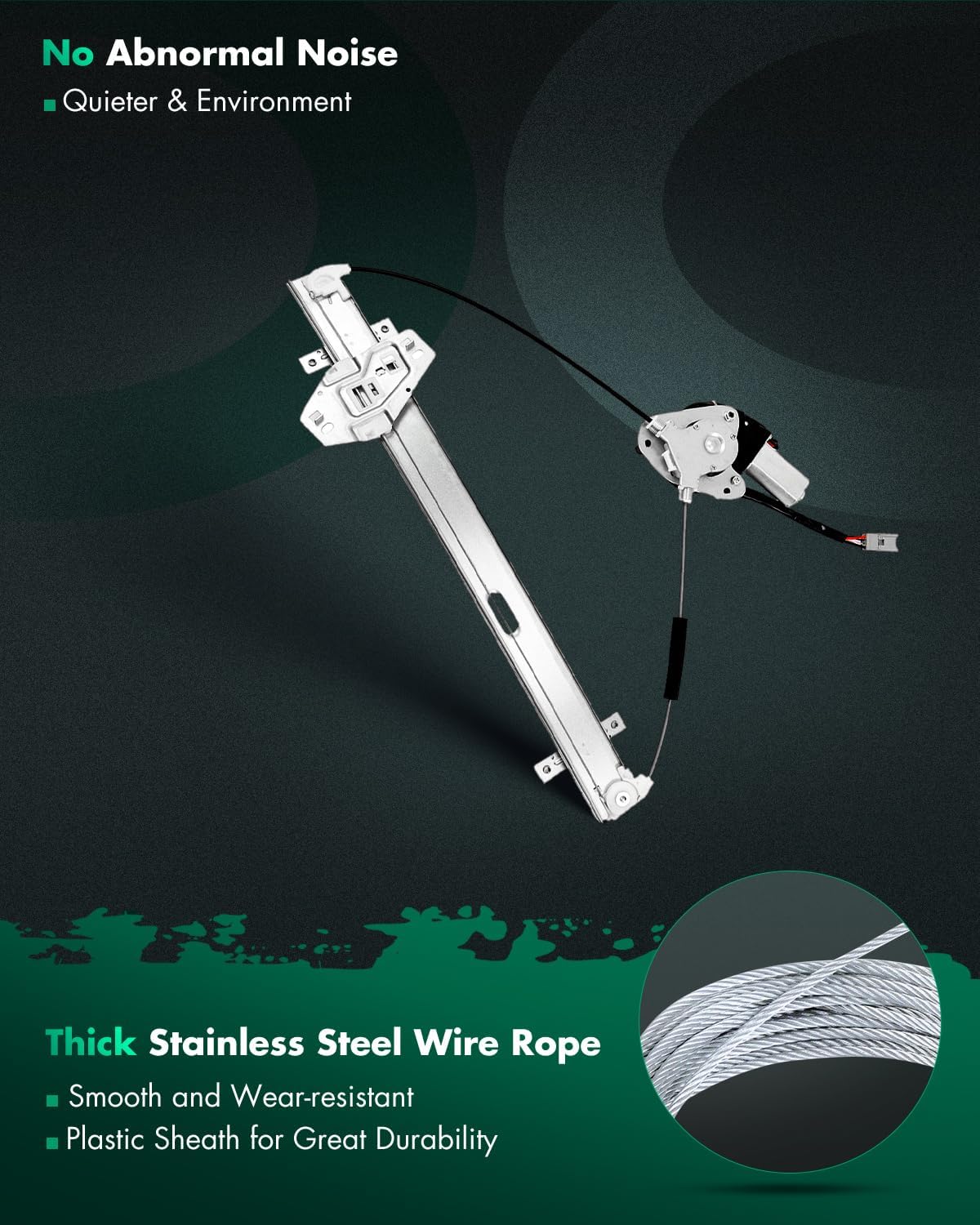 SCITOO Front Left Driver Side Power Window Regulator with Motor Fit for 2003-2008 for Honda Pilot,748-129