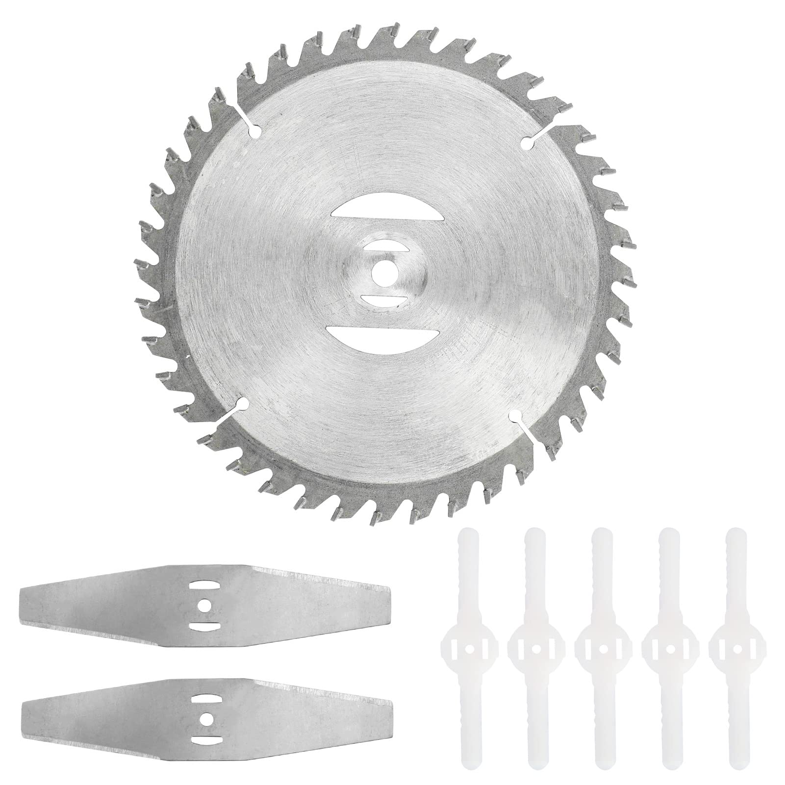 8Pcs/Set Weed Eater Blades Sharp Wear Resistant Rust Resistant Stainless Steel String Trimmer Blade Trimmer Accessory Brush Cutter Blade Garden Strimme Blade 8pcs