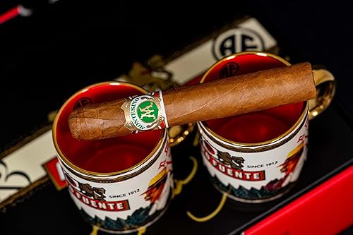 Miniatura 6 de Arturo Fuente Hands of Time - Juego de 4 tazas de café expreso de cerámica, diseño vintage, tamaño pequeño