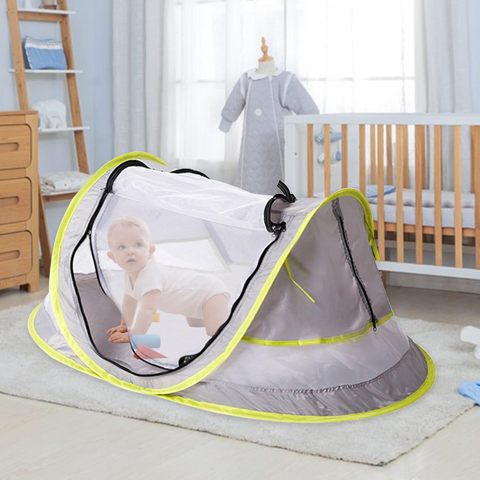 Tenda da spiaggia per bambini, portatile, ultraleggera, da spiaggia pop-up, per esterni, protezione solare UV50+, per neonati, per campeggio, escursioni, barbecue