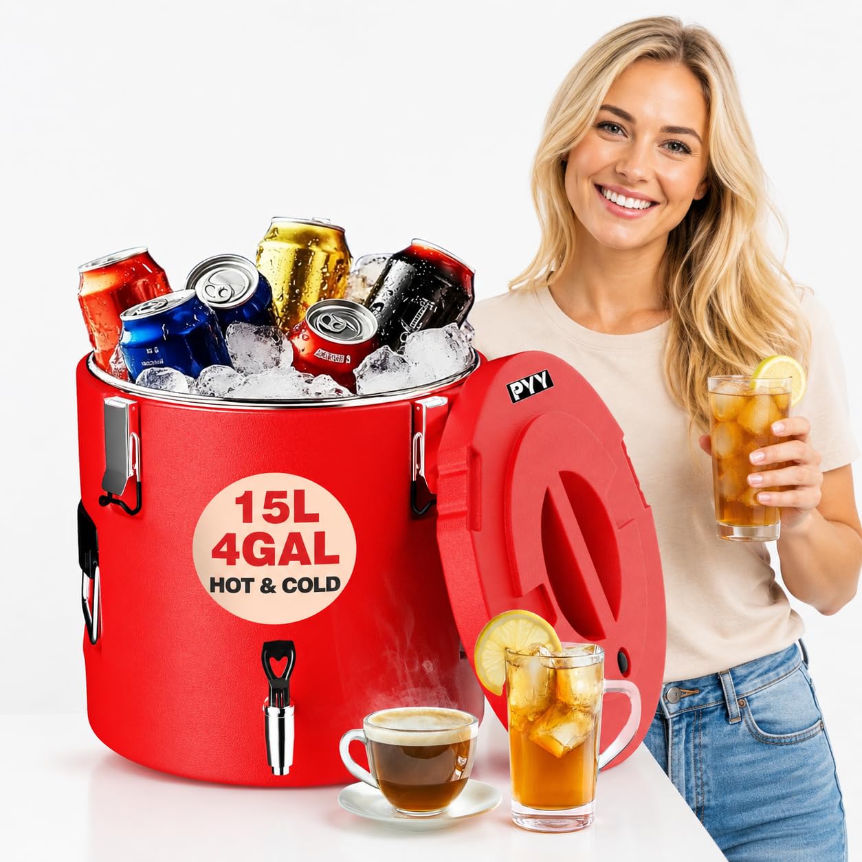 Amazon.com: PYY Insulated Beverage Dispenser - 4 Gallon Stainless