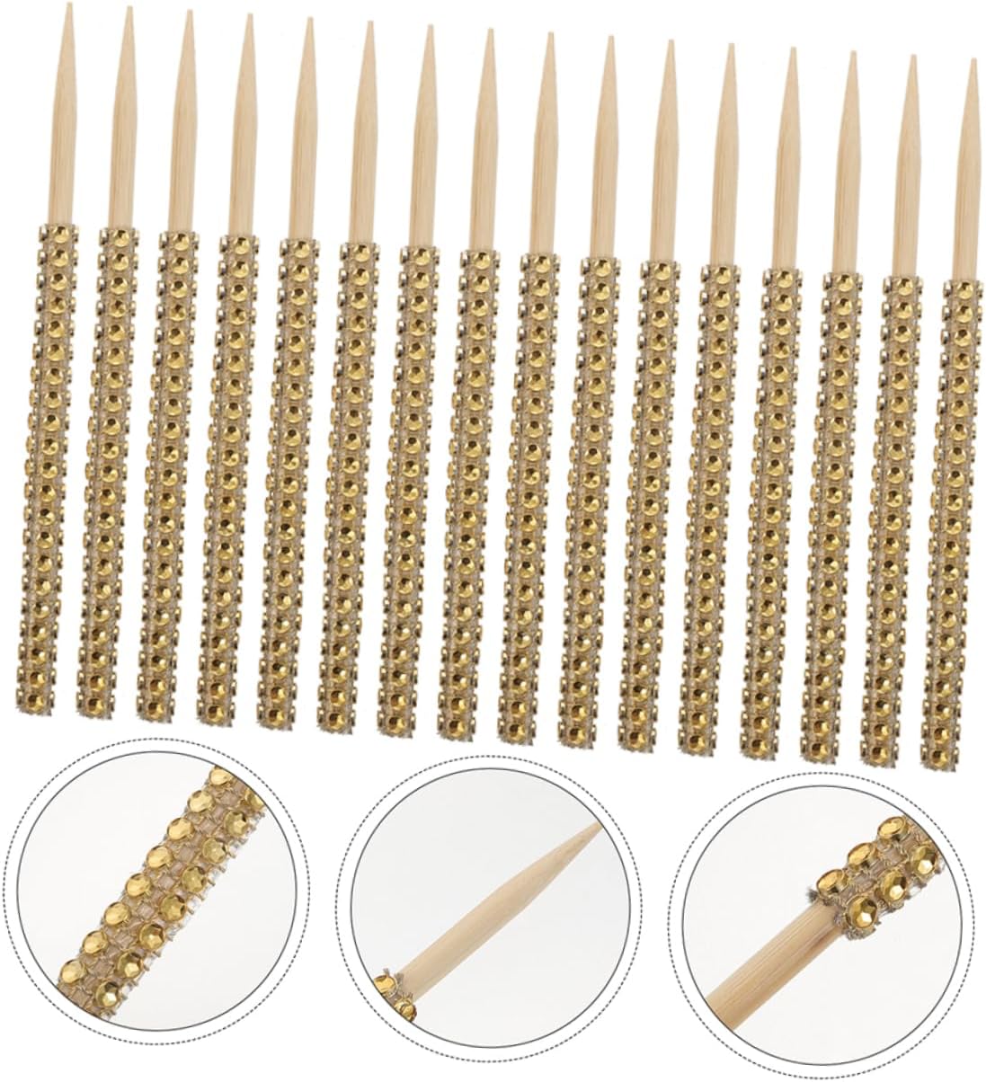 Didiseaon 96pcs Decorative Candy Sticks for Cake and Lollipops Shiny Sticks for Christmas Parties Safe and Lightweight