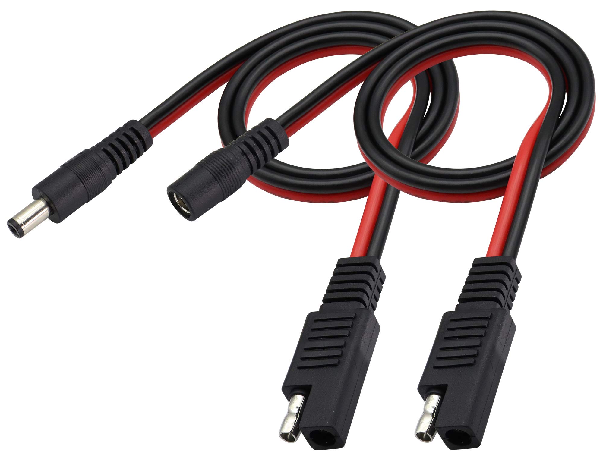 WMYCONGCONG Lot De 2 Adaptateurs SAE 1 à 4 Connecteurs 5 Voies Pour Charge De Panneau Solaire, 18 AWG 350 Mm