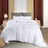 Utopia Bedding Duvet 220x240cm, 280 GSM Microfibre Duvet with Corner Labels - Stitched Down Alternative Duvet (White), EU1814 - 6