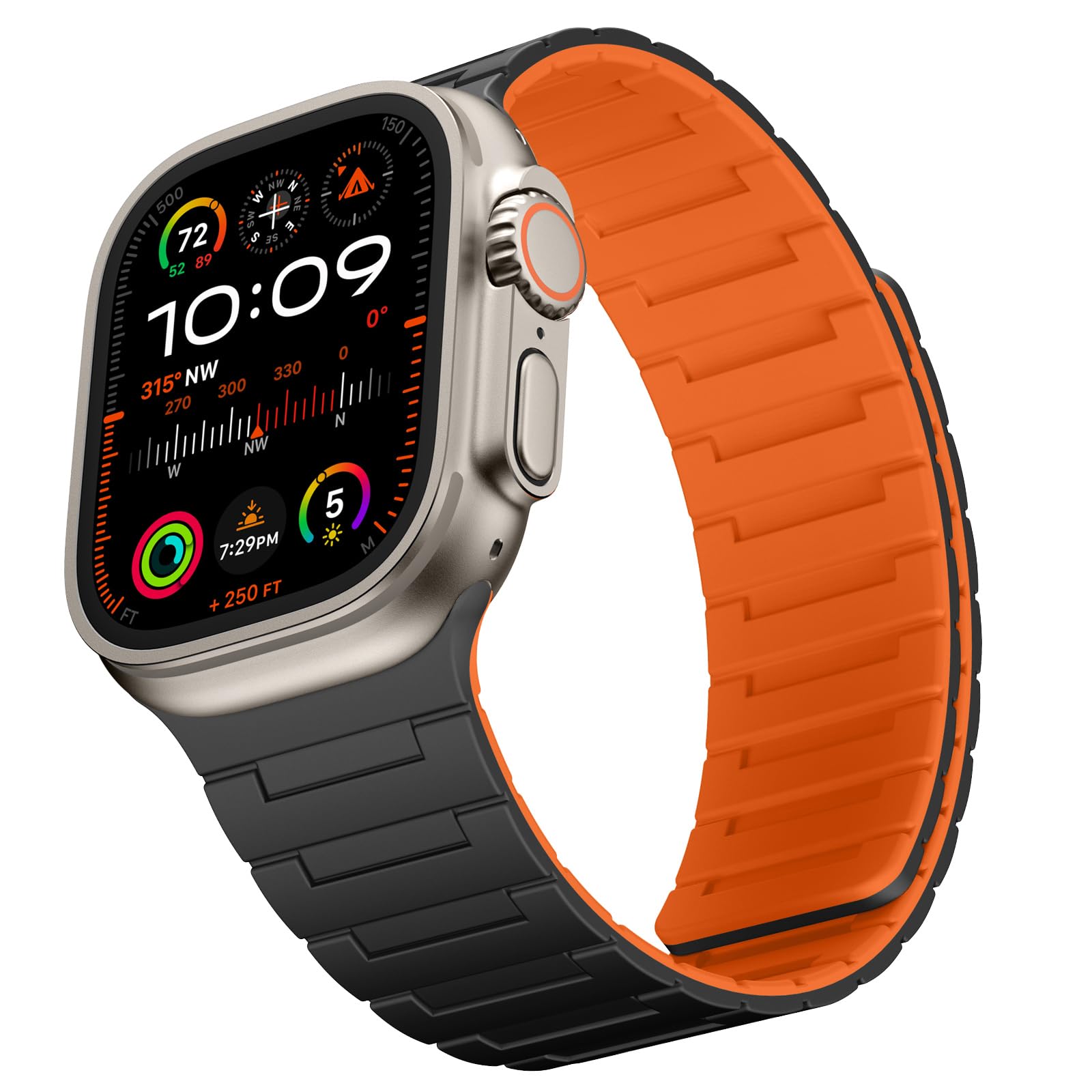 Suphart Strong Magnetic Strap Compatible with Apple Watch Strap 49mm 45mm 44mm 42mm for Men Women Soft Silicone Sport Strap Designed for iWatch Ultra 2 Ultra SE Series 9 8 7 6 5 4 3 2 1