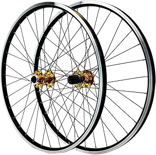 Mountain Bike Wheelset 26 27.5 29 inch 32 Holes Aluminum Alloy Front Rear Disc/V Brake Bicycle Wheel Quick Release Fits 7-12 Speed Cassette Bicycle Wheelset