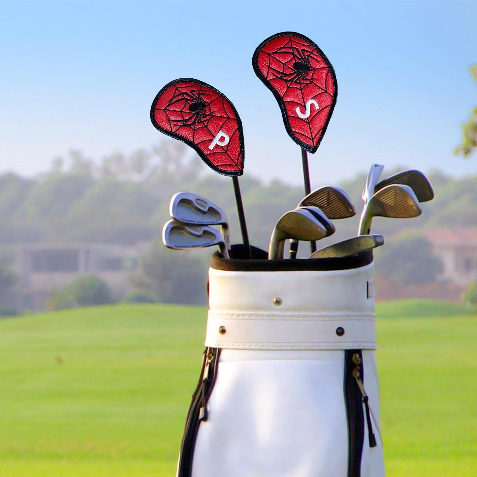 Golfschlägerhüllen,Golfschlägerhülle Pu-Leder mit kratzfester | Schlägerkopfhüllen für Golfschläger für Wood Heads Driver Fairway Hybrid Club Protection Wrapped T