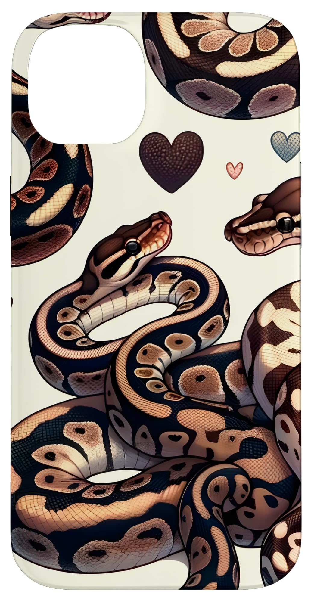 iPhone 14 Plus Beautiful Snake Pattern Aesthetic Ball Python Case