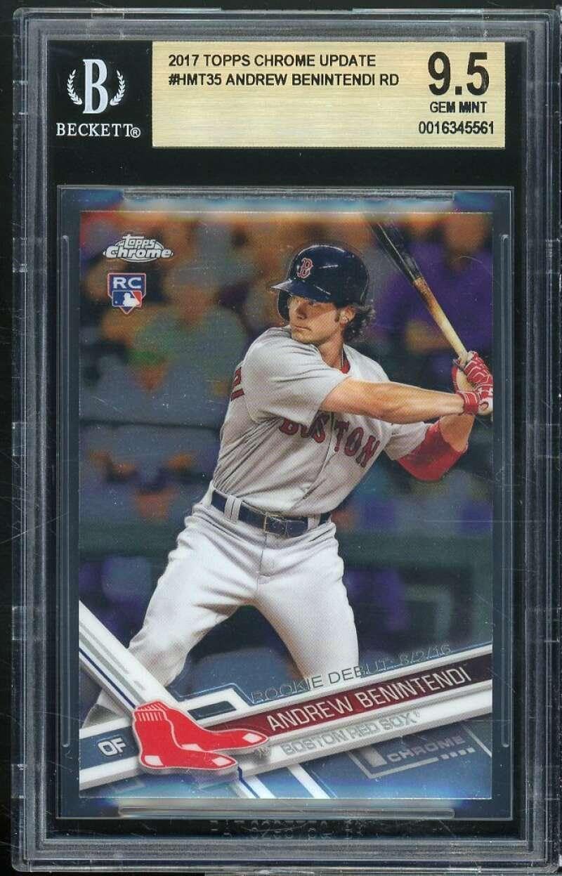 Andrew Benintendi Rookie Card 2017 Topps Chrome Update #HMT35 BGS 9.5 - Baseball Slabbed Rookie Cards