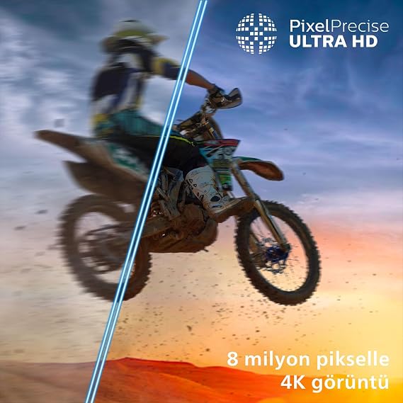 Philips Ambilight TV 55PUS8500/62 4K UHD QLED 139cm 55 inç Smart TV Dolby Atmos Titan OS [Enerji Sınıfı F]